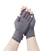 Arthritis Compression Gloves Pressure Gloves for Relieving Arthritis Rheumatoid Pains Carpal Tunnel Aches with Breathable Fabric and Open Finger Design Men Women Gray U.S. Solid Product (Medium)