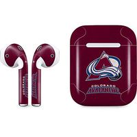 Skinit Decal Audio Skin for Apple AirPods with Lightning Charging Case - Officially Licensed NHL Colorado Avalanche Distressed Design
