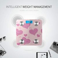 LYAOE Bluetooth Body Fat Scale Heart Pattern Smart Wireless Scale with LCD Display Measuring Body Weight Bmi and Health Digital Scale