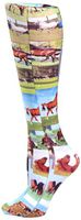 Celeste Stein Therapeutic Compression Socks, Horse Collage, 15-20 mmHg, Moderate
