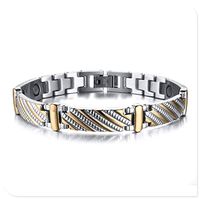 MFWallMirror Magnetic Bracelet Stainless Steel Magnet Bracelet Men and Women Health Care Energy Magnetotherapy Painkiller Healthy Energy Tool Adjustment