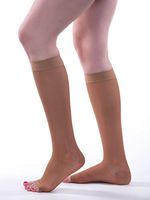 Allegro 15-20mmHg Essential 17 Sheer Support Knee High Open Toe (Fawn) Large