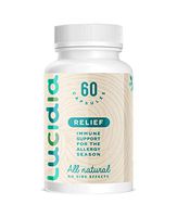 Lucidia Natural Allergy Medicine with Quercetin, Organic Stinging Nettle, Bromelain, Organic Reishi Mushroom & N-Acetyl Cysteine. Natural Antihistamine & Immune Support Formula. 60ct.