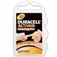 Duracell Hearing Aid Batteries Size 10 pack 40 batteries