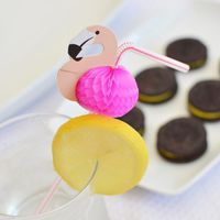 Flamingo Honeycomb Straws - 9 1/2" (8 Count)