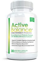 Active Balance Probiotic 50 Billion CFUs: Pharmacist Recommended Probiotics for Women and Men | Shelf Stable Acidophilus Supplement | Ease Bloating, Supports Digestive, Colon & Gut Health, 30 Caps