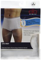DriBriefs - Men's Incontinence Briefs - Small - 1 pair - White