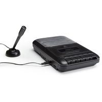 Onn Portable Cassette Recorder Showbox with External Microphone & Cassette Tape - Black ONA13AV504