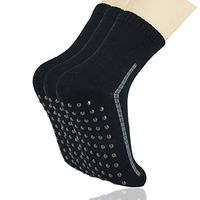 BIZAR High Ankle Hospital Socks, Soft Non Slip Yoga Socks with Magnetic Massage Grips for Women Barre Pilate Maternity, Relieve Foot Pain