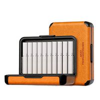UMYMAYDO1 20 Holes PU Case Portable Cigarette Storage Box for IQOS Fiit Marlboro Heets Series Full Protective The Aroma of Cigarettes from Anti-Collision, Dust, Scratch(Yellow)