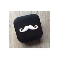 Cartoon Beard Travel Glasses Plastic Contact Lenses Box Contact Lens Case Eyes Care Kit Holder Container Gift,Black A