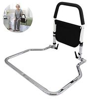 JeKaVis Upgrade Foldable Bedside Handrail, Bed Rail Bedroom Safety Fall Prevention Aid Bedside Handrail Get up Handles Guardrail for Assisting Elderly and Pregnant(with Storage Pocket)