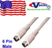 Vaster 20277 - PS/2 Keyboard & Mouse Interface Cable (Male/Male) 6 Ft
