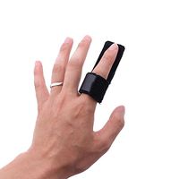 Artibetter Trigger Finger Splint Aluminium bar Finger Support Brace with Extra Straps for straightening Curved (Black)