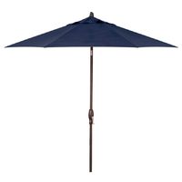 Treasure Garden 9-Foot (Model 810) Deluxe Auto-Tilt Market Umbrella with Bronze Frame and Sunbrella Fabric: Navy (Includes 3 Year Extended Frame Warrantee)
