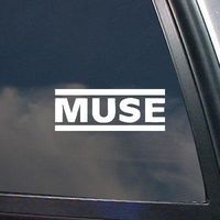 SoCool - MUSE Rock Band - Decal Vinyl 6" wide (Color: WHITE) decal laptop tablet skateboard car windows sticke