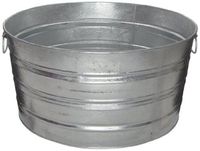 Magnolia Brush 2 59.18-Quart Galvanized Round Tub