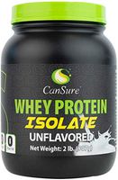 CanSure 100% Whey Protein Isolate Drink Shake Powder (Unflavored, 2 Pounds)