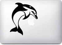 dol-phin (Black 4") Vinyl Decal Sticker for Car Automobile Window Wall Laptop Notebook Etc.... Any Smooth Surface Such As Windows Bumpers