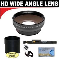 0.5x Digital Wide Angle Macro Professional Series Lens + Lens Adapter Tube/Rings (If Needed) + Lenspen + Lens Cap Keeper + DB ROTH Micro Fiber Cloth For The Nikon Coolpix P100 Digital Camera