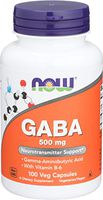 Now Foods, GABA 500 Mg Plus B6, 100 Capsules