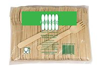 Perfect Stix Green Fork 158 Wooden Cutlery Forks 6" Length (Pack of 100)