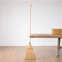 Corn Broom,Warehouse Broom with Wood Handle, Natural,Tradition