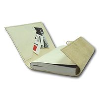 Beige Journal - Burlap Jute Cover with Inside Keepsake Pocket by MyPapermake