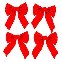 Iconikal 8 x 10-inch Red Velvet Bows, 20-Pack