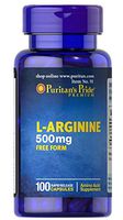 Puritan's Pride L-Arginine 500 mg-100 Capsules