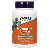 NOW Supplements, Magnesium Citrate 200 mg, 100 Tablets