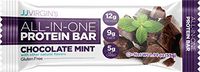 JJ Virgin All-in-One Protein Bar in Chocolate Mint - 12 Grams of Protein, 9 Grams of Fiber + MCT Oils (Box of 12)