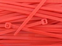 6 Inch Red Intermediate Nylon Zip Tie - 100 Pack