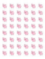 HotSaleStore Sticker Seals 48 Cute Pig Envelope Seals Labels Stickers 1.2" Round