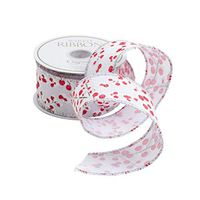 Caspari White Frosted Berries Ribbon - Three 18 Ft. Spools