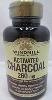 Windmill Natural Vitamins Activated Charcoal 260mg 100 Capsules (Pack of 1)