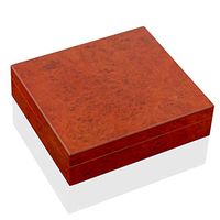 NACHEN Cigar Box Cedar Wood Portable 30 Cigars Hygrometer and Humidifier Plain Storage Box