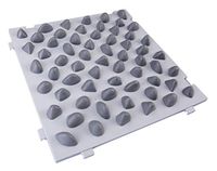 QQ Cobblestone Healthy Mat, Foot Massage Mat, Reflexology, Acupressure and Improve Blood Circulation, Light Grey-Weak