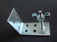 2 QTY: Roman Shade "L" Bracket w/wingnut For Roman (or other) Shades / Ceiling or Wall Mount