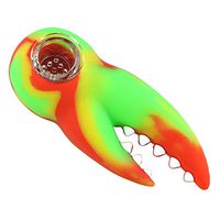 TOPJAR 1 Honey Straws Decorative Glass Bowl Portable Crab claw Toy Desk Accessories Reusable Silicone(3.7'')