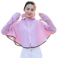 Meidexian888 Sun Protection Top Hooded Coat,Womens Long Sleeve Anti-UV Jacket Hat Summer Breathable Cycling for Fishing Hiking Camping Beach Gardening & Boating (Pink)