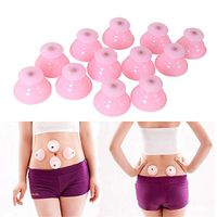 ZHOUHUAW 12 Pcs Silicone Vacuum Cupping Device, for Anti Cellulite, Trigger Point, Deep Tissue Myofascial Release