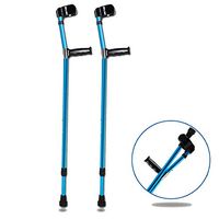 Forearm Crutches Made of Aluminum Alloy, Wavy line handrails, Double-Screw Fastening Clavicle, Lightweight Adjustable Height for Adult,Two