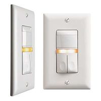 WattStopper CS-350-N-W Motion Sensor, PIR Dual Relay Wall Switch Vacancy Sensor with Nightlight, 600W, 120V - White