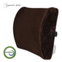 Ergonomic Sleep Lumbar Support Cushion Back Cushion - Alleviates Lower Back Pain - CertiPur-US Certified Foam, 14 x 13 x 5 Inch (Black), 1 pc