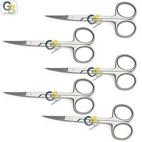 G.S DENTAL GUM SCISSOR IRIS SCISSOR VETERINARY INSTRUMENT LAB X5