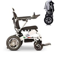 Culver Mobility Electric Power Wheelchair Scooter Fold &Travel Lightweight Folding Safe Electric Wheelchair Motorized FDA Approved Aviation Travel 17.5 INC SEAT Width-FREE WHEELCHAIR RAMP GIFT(Silver)