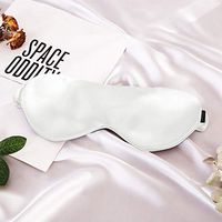 THXSILK 22 Momme Mulberry Silk Eye Mask, Super Smooth Sleep Mask, Soft Eye Cover for Good Night Sleep, Comfortable Travel and Nap, with Wide Head Strap for Woman/Man/Kids,White