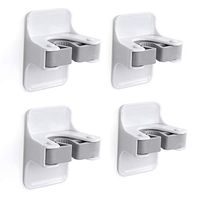 Broom Holder, McoMce Sturdy Broom Holder Wall Mount, Broom Gripper Holds Self Adhesive No Drilling Super Anti-Slip, Broom and Dustpan Hanger for Home, Kitchen, Garden, Garage Storage Systems, 4 PCS