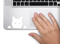 Peeking Cat Symbol Decal Funny Laptop Skin MacBook Trackpad Keypad Sticker Window, Decal Sticker Vinyl Car Home Truck Window Laptop